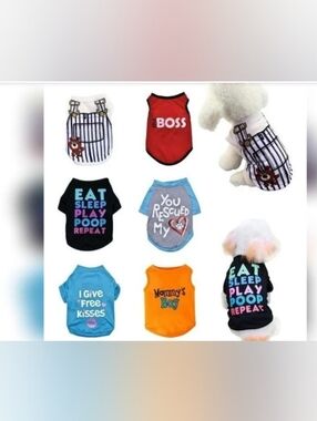 6 Pack Dog Clothes for Small Dogs Boy and Girl, Soft and Breathable. Size: Large